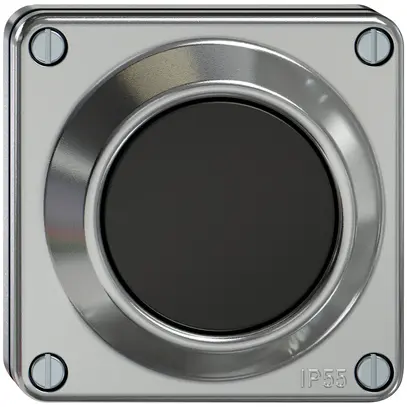 Interrupteur à poussoir ENC ELEMENT SNAPFIX® sch6/1L 16A 250V alu 