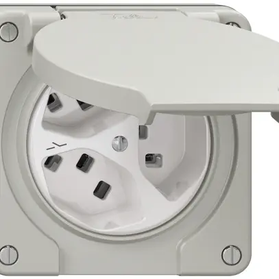 Presa NUP NEVO, 3×T23, IP21, 1×separato, grigio chiaro 