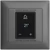 UP-Raumthermostat Edue FMI dunkelgrau mit Display, Fussboden- und Raumregler 