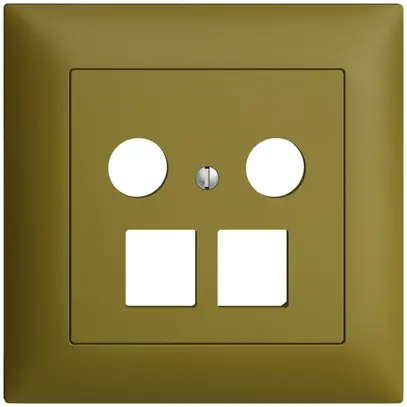 Kit d.recouvrement ENC Edue FMI, p.prise multimédia, p.2×RJ45 Keystone olive 