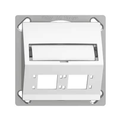 Kit montage INC EDIZIOdue FM.TE sortie oblique 2×R&M cat.6A/LC spécial, blanc 