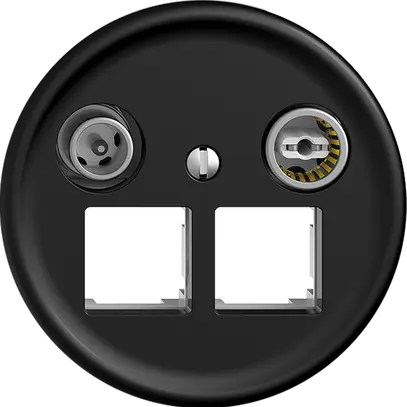 Multimediadose Sdue Q EASYNET 11dB, f.2×RJ45 S-One, schwarz 