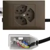 Prise INC 3×T23 16A coffee 53mm L1 EDIZIOdue pour Technofil 