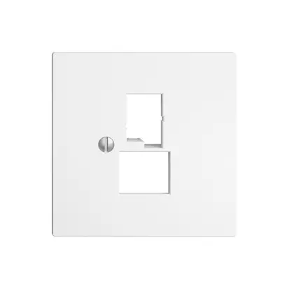 Placca frontale EDIZIOdue bianco per presa DSL a banda larga 