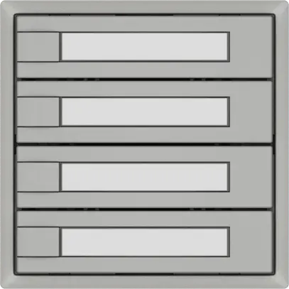 Poussoir universel EDIZIO.liv UNI SNAPFIX® 12…48V s.LED 4× comm.1T étiqu.grc 