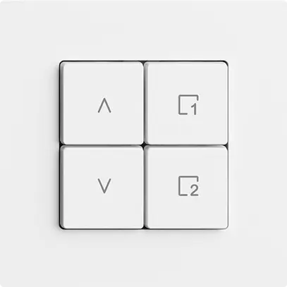 Stazione secondaria 1K/4T per interruttore tapparelle scena Edue Wiser bianco 