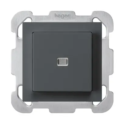 Contact à poussoir lumineux ENC kallysto AR/2P an avec plaque de fixation 