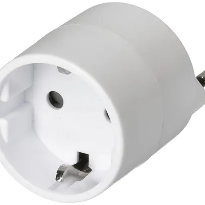 Spina d'adattazione MAX HAURI 3L T12 bianco accoppiamento: Schuko 250V 10A 