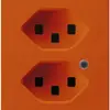 Presa FLF Hager 2×tipo 23 illuminati D arancione 