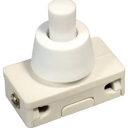 Interrupteur à poussoir INC ELBRO, 2A/250V 1L, blanc 