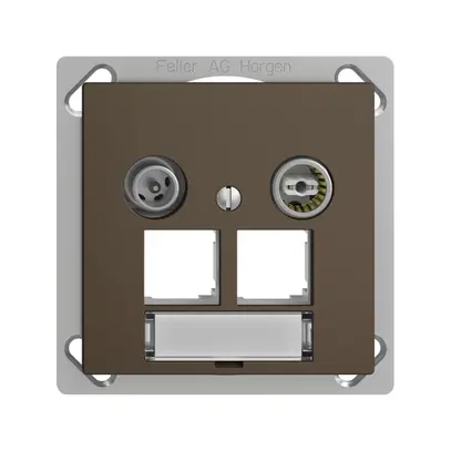 Presa multimedia INC EDIZIOdue FM.TE EASYNET 15dB, p.2×RJ45 S-One, coffee 