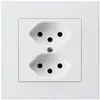 Prise ENC kallysto.pro 2×T13 blanc avec sécurité enfants 
