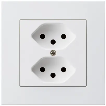 Prise ENC kallysto.pro 2×T13 blanc avec sécurité enfants 