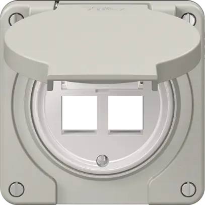 Kit de montage Feller Keystone N.CO, pour sortie droite, double, gris clair 