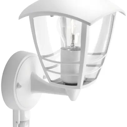 Applique à bras Creek en haut PIR 60W E27 IP44 blanc 