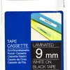 Schriftbandkassette Brother TZe-325 9mm×8m, schwarz/weiss 