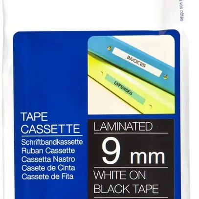 Cassetta nastro Brother TZe-325 9mm×8m, nero/bianco 