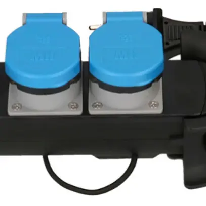 Presa multipla MAX HAURI Construct Line 5m 4×T23 IP55 90° nero 