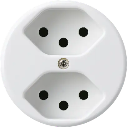 Insert pour prise basico 2×type 13 blanc avec sécurité enfants 