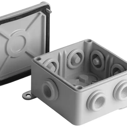 Boîte de dérivation AP Woertz 90×90mm vide gris 