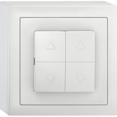 Interrutore per tapparelle AP Sidus, 2-canale, bianco 
