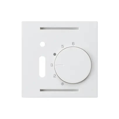 Kit frontal ENC kallysto blanc pour thermostat d'ambiance avec interrupteur 