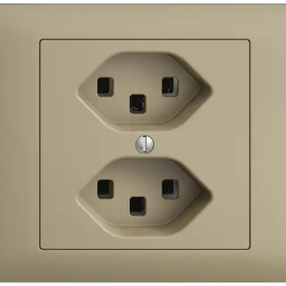 Presa INS 2×T23 16A EDIZIOdue sand, con morsetti innest. 