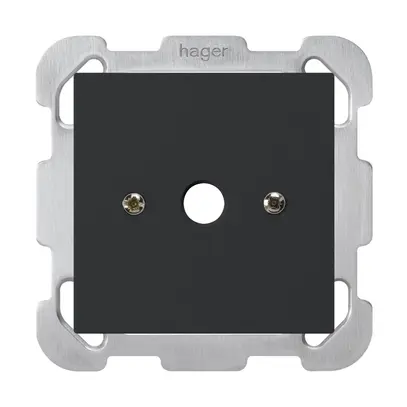 Scatola di raccordo INC kallysto nero Ø9mm senza morsetti piastra di fissaggio 