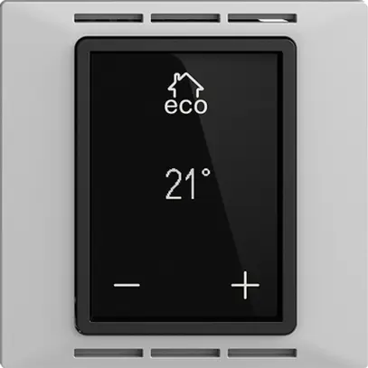 Thermostat d'ambiance EDIZIOdue F gris clair, avec écran, chauff.sol&conv. 