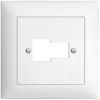 Kit frontal EDIZIOdue blanc 88×88mm 1×TT 1×RJ45 