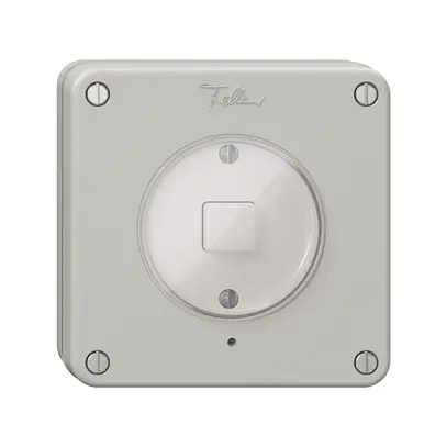 Poussoir KNX NUP 1× NEVO RGB avec sonde de température, gris clair 