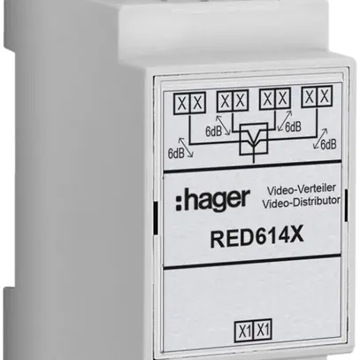 Distributore audio/video AMD Hager 4 volte 2-fili, per citofono 