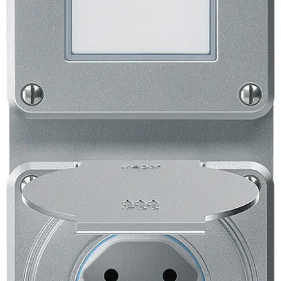 Combinazione INC robusto 2×1, interruttore schema 3/presa T13 IP55 alluminio 