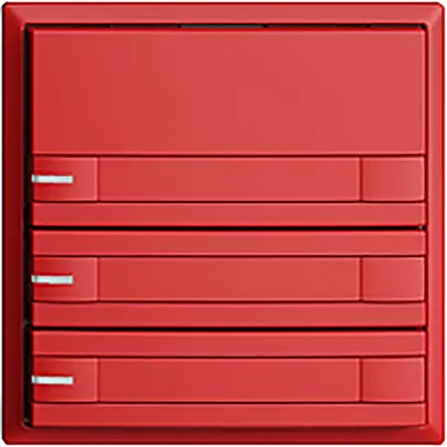 Pulsante INC KNX 3×EDIZIOdue berry RGB con LED con inserto carta 