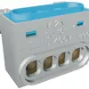 Neutralleiterklemme Hager gamma 4-fach blau 
