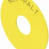 Placchetta indicatr.EAO45, giallo D75 NOT-HALT, autocollante 