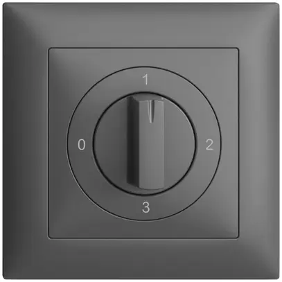 Kit frontale EDIZIOdue 0-1-2-3 88×88mm grigio scuro, per interruttore rotativo 