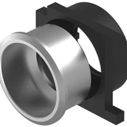 Cadre frontal EAO 61 pour sélecteur/interrupteur à clé plat aluminium 