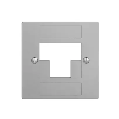 Placca frontale 2×RJ45 ITplus EDIZIOdue silver 