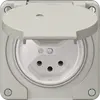 Prise NEVO N.CO, 2×T13, IP21, a.LED, gris clair 