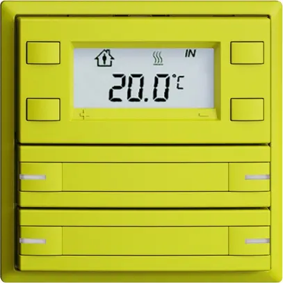 Poussoir RTH ENC KNX 4× EDIZIOdue F lemon, avec pap.+LED RGB 