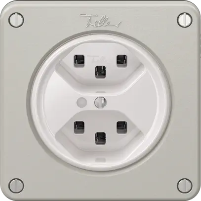 Prise NEVO, 2×T23, a.LED, gris clair 