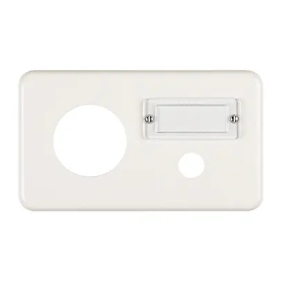 Placca di cop.grd.I-I bianco, orizz. con porta-eticchetta 