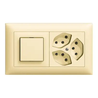 Combinazione INC EDIZIOdue 3/1P +3×T13 vanille, orizzontale 