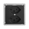 Prise INC EDIZIOdue 2×T13 noir 