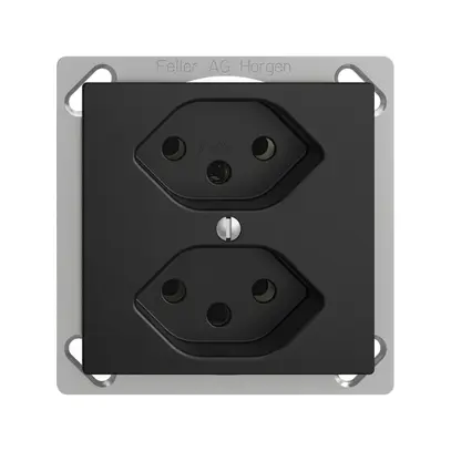 EB-Steckdose EDIZIOdue 2×T13 schwarz 