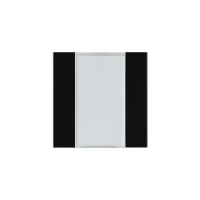 Face poussoir Hager basico KNX double noir 45×45mm 