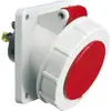 Presa INS CEE Bals 5P 16A 400V 6h rosso IP67 nich.QC obliq. 