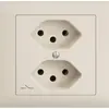 Prise INC EDIZIOdue 2×T13 crema 1×S 