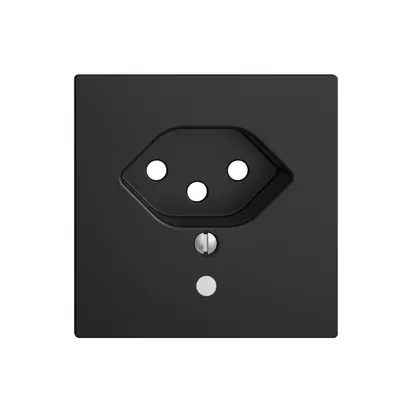 Placca frontale EDIZIOdue T13 nero 60×60mm con lente 